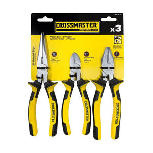 Crossmaster Set   3 Piezas Alicate - Pinza Punta - Pinza Universal