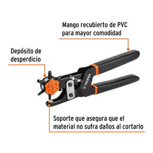 Truper Pinza Sacabocados 6 Pos De 2 A 4,5mm 9" (17340)