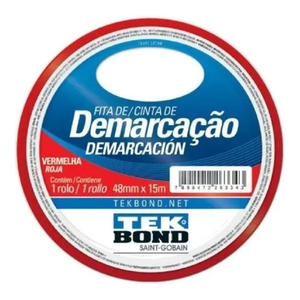 Tekbond Cinta Demarcatoria Rojo 48 X 15 Mts