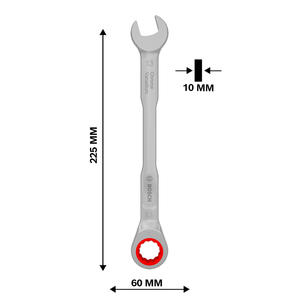 Bosch Llave Combinada Con Crique Ratchet 13 Mm