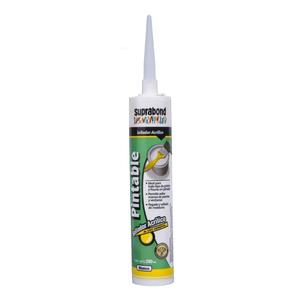 Suprabond Sellador Acrilico Pintable Blanco 280ml - Cartucho