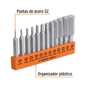 Truper Set  12 Puntas Atornillar Hexagonal X 50 Mm