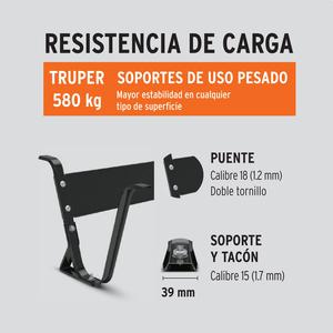 Truper Carretilla Bandeja Metalica  127 Lts. Naranja Rueda Maciza (cat-45ff)