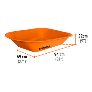 Truper Carretilla Bandeja Metalica  127 Lts. Naranja Rueda Maciza (cat-45ff)