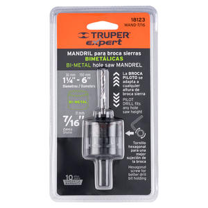 Truper Adaptador Para Sierra Copa 30 Mm A 150 Mm