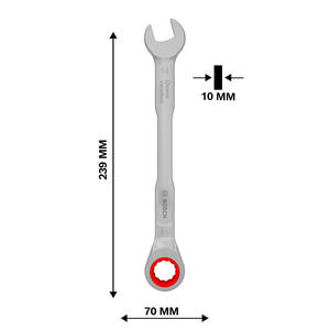 Bosch Llave Combinada Con Crique Ratchet 14 Mm