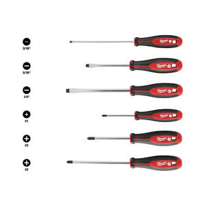 Milwaukee Set  6 Destornilladores 3 Phillips 3 Planos