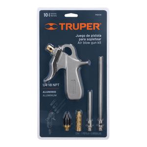 Truper Pistola Para Sopletear 5 Boquillas 1/4