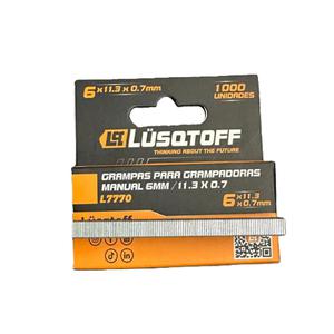 Lusqtoff Broche Grampa  6mm X 11.3 X 1000 Unidades