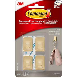 3m Percha Autoadhesiva X 4 Unidades Simil Bronce Command 17032