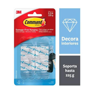 3m Percha Autoadhesiva X 6 Unidades Transparente Command