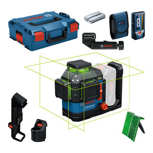 Bosch Nivel Laser De Linea Verde Gll 18v-120-33 Cg - 120 Mts + Receptor Lr 7 + Placa + Soporte