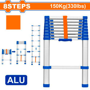 Wadfow Escalera Telescopica 8 Escalones 150 Kg