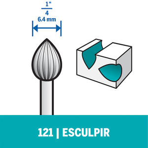 Dremel  121 Fresa Tallar 1/4 - 6.4mm