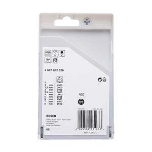 Bosch Set   9 Mechas Acero Rapido (2 - 2.5 - 3 - 3.5 - 4 - 5 - 6 - 7 - 8 Mm)