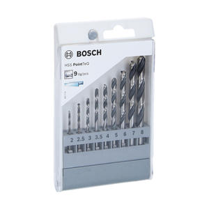 Bosch Set   9 Mechas Acero Rapido (2 - 2.5 - 3 - 3.5 - 4 - 5 - 6 - 7 - 8 Mm)