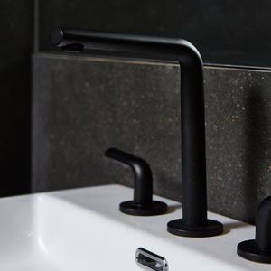 Peirano Griferia Lavatorio Negro Cierre Ceramico Linea Live Black