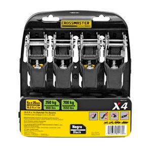 Crossmaster Set  4 Cinta Sujecion Carga 25mm 5mt Linga Crique
