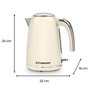 Lusqtoff - Pava Electrica 1,7l Vintage Cream Lq-pv802