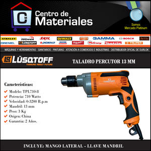 Lusqtoff Taladro Percutor 13 Mm 710 Watts