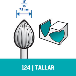 Dremel  124 Fresa Tallar 5/16 - 7.9 Mm