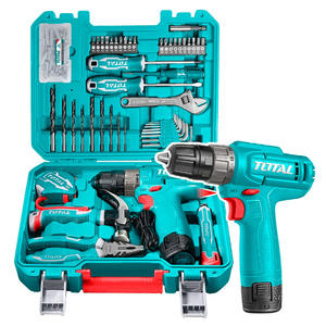 Total Atornillador Taladro 10mm 12v Percutor Combo