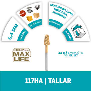 Dremel Max Life  117hp Fresa Conica Para Tallado