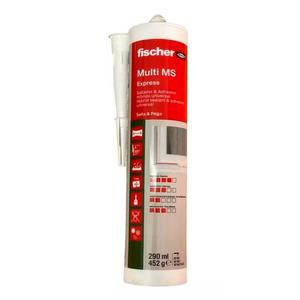 Fischer Sellador Multi Ms Express Sella Pega Rellena Blanco 290ml.