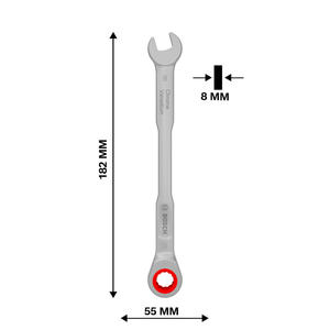 Bosch Llave Combinada Con Crique Ratchet  8 Mm