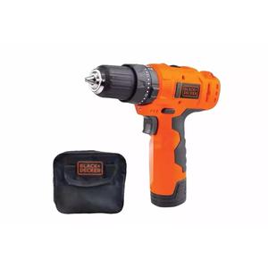 Black & Decker Atornillador Taladro 10mm C/ Per. V.var. Tor 20nm 12v 1bat Ion-lit  Carg. + Bolso