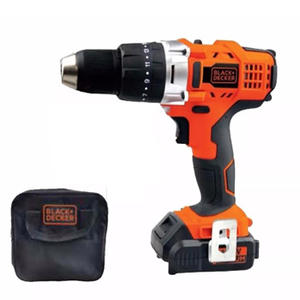 Black & Decker Atornillador Taladro 13 Mm Percutor 14,4v V.var. 2vel. Mec. Rev. Led 1bat Carg. Bolso