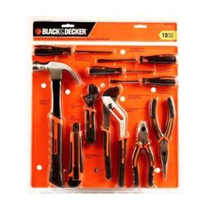 Black & Decker Set  10 Piezas Herramientas Manuales (hdt51-910)