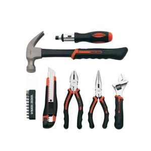 Black & Decker Set  16 Piezas Herramientas Martillo Pinzas Puntas (hdt51902)