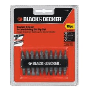 Black & Decker Set  10 Puntas P/ Atornillador (71-081-la)