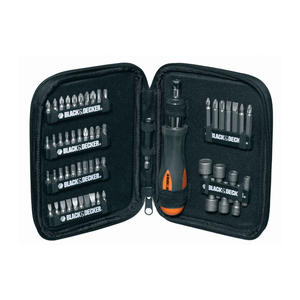 Black & Decker Set  56 Piezas Atornillador Puntas Tubos