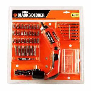 Black & Decker Set  49 Piezas + Atornillador Electrico