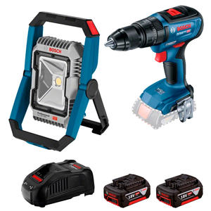 Bosch Freedom Linterna Gli 18v + Gsb 18v-50 + Kit 2 Baterias Cargador