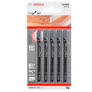 Bosch Hoja Sierra Caladora T244d Madera X 5 Unidades