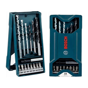 Bosch Set  14 Piezas 6 Mechas Widia Y Madera + 8 Ptas + Adaptador