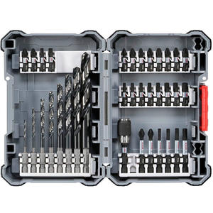 Bosch Set  35 Pick And Click Puntas - Mechas Acero Rapido - Adaptador - Estuche