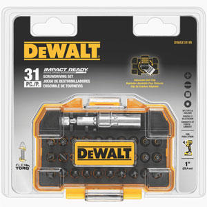 Dewalt Set 31 Pzas Atornillador De Impaco Extension Y Puntas