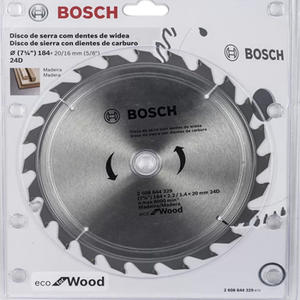 Bosch Disco Sierra Circular Madera Eco 7 1/4 (184mm) 24d 644.329