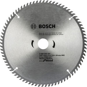 Bosch Disco Sierra Ingletadora Madera Eco 10" (254mm) 80 Dientes