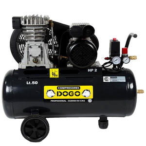 Dogo Compresor  50 Lts Monofasico 2 Hp Bicilindrico A Correa