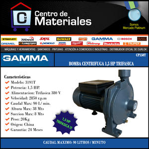 Gamma Bomba Centrifuga 1,5 Hp Trifasica Cp150t