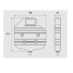 Ideal 31024 Deposito De Empotrar Chato Derecho C/ Pulsador Plastico - 12 Lts