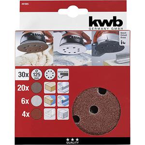 Kwb Set  30 Disco Lija 125 Mm Distintos Granos Madera Y Metal