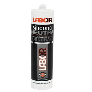 Labor Sellador Silicona Neutra Transparente 280ml.