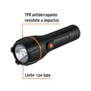 Truper Linterna Plástica 1 Led 180 Lm Con 2 Pilas D