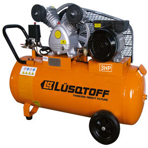 Lusqtoff Compresor 100 Lt 3 Hp Bicilindrico A Correa Monofasico